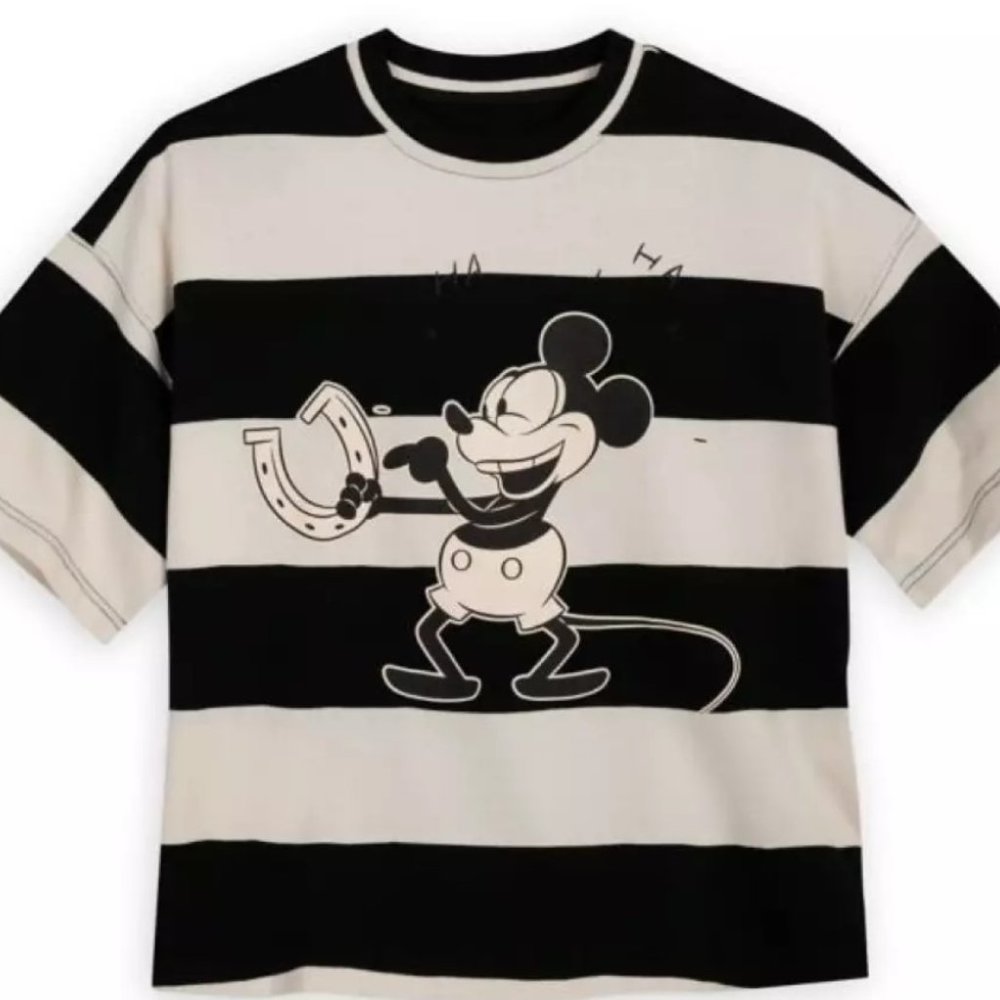 NWT Mickey Mouse Oversize Fashion Shirt Adult Size Medium "Plane Crazy"